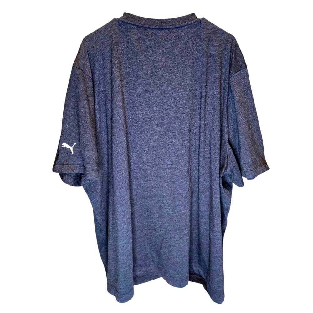 Puma Mens 4XL T-Shirt Charcoal Heather Grey Camo Logo Graphic Tee Short Sleeve - Picture 5 of 6